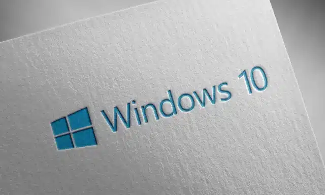 Embossed Windows 10 logo