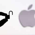 Apple logo and padlock