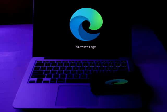Microsoft Edge on laptop and smartphone