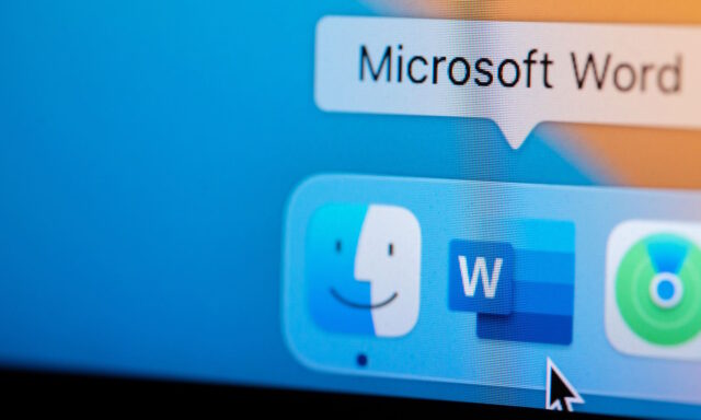 Microsoft Word in macOS dock