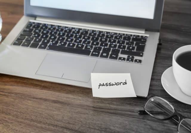 Password on a sticky note