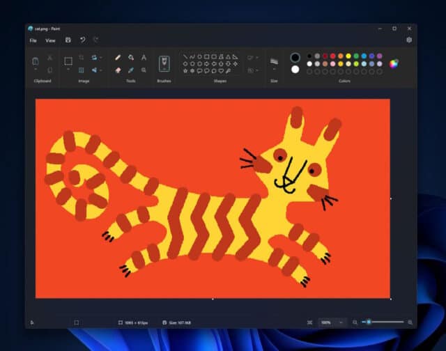 Windows 11 Paint update