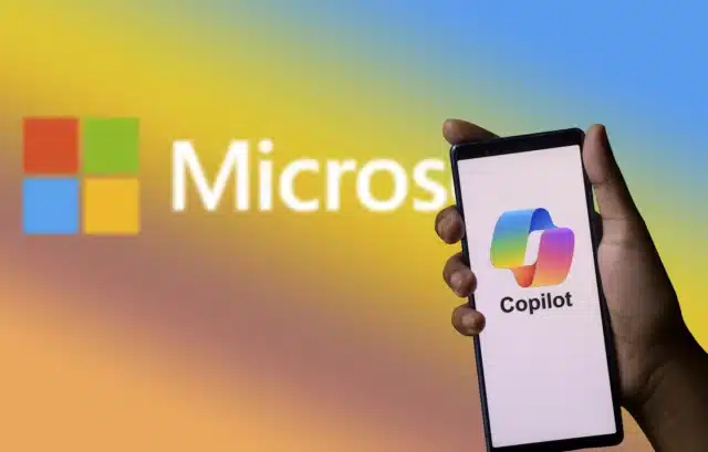 Microsoft and Copilot logos