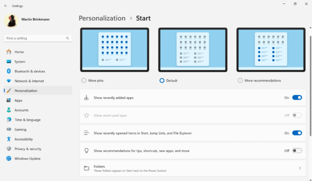 Disable Start Menu promotions Windows 11