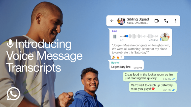 WhatsApp voice message transcripts