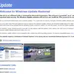 Windows Update Restored website